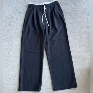 DRA LOS ANGELES Black Trousers with White Drawstring